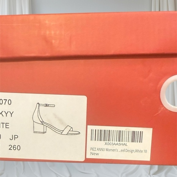 New with Box ♥️White  chunky Heels with Ankle Strap ♥️ - Picture 5 of 5